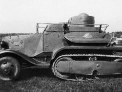 Полугусеничный бронеавтомобиль БА-30.